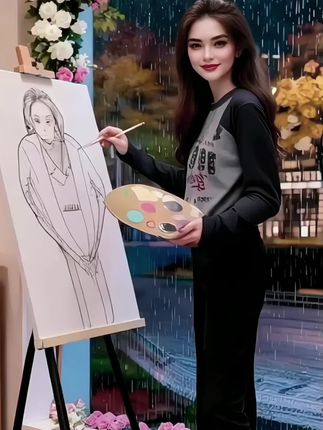 #秋季纯棉圆领印花长袖T恤#时尚穿搭 #气质百搭 #穿出自信穿出美丽 #谁穿谁好看