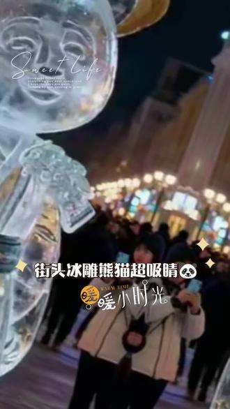 看了三年虾仁动画,#冰雕雪雕