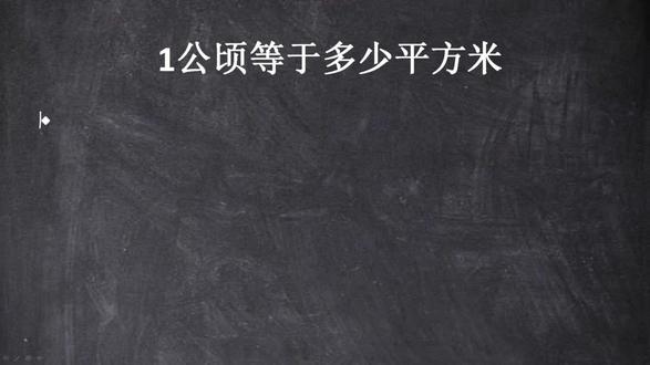 一公顷等于多少平方米