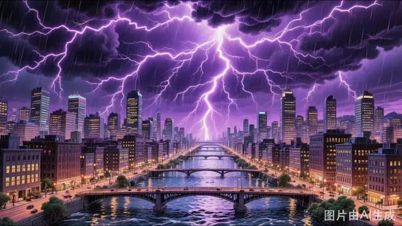 长沙一夜落雷近万次,哪位道友在渡劫? #渡劫 #雷电 #自然奇观 #摸鱼日常