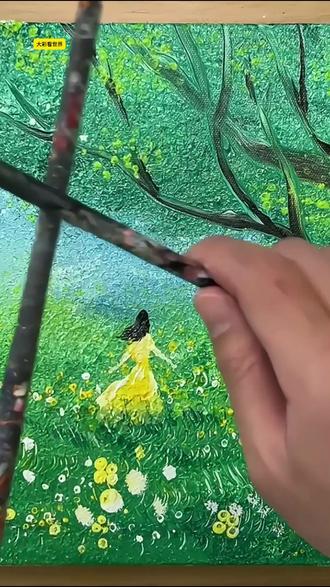 一张白纸绘尽春意,平凡工具也能画出绝美春天! #创意绘画 #治愈系画画 #手绘春天 @抖加🔥上热门🔥dou+🔥热点宝