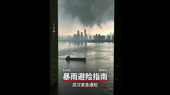 武汉暴雨红色预警!3小时雨量超100毫米,这几种颜色信号很多人还分不清!#暴雨红色预警 #武汉暴雨 #防汛安全 #气象科普 #强对流天气