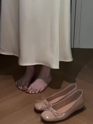 法式方头内增高套脚浅口单鞋玛丽珍时尚百搭软底蝴蝶结芭蕾舞单鞋