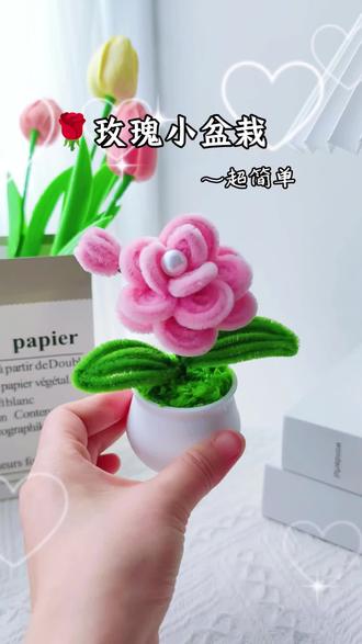 用扭扭棒扭玫瑰花送给妈妈 #扭扭棒 #简单易学 #扭扭棒教程 #玫瑰花
