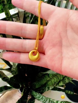 铜合金项链 复古金坨坨吊坠项链高级感轻奢气质夏季锁骨链女#黄金首饰 #手工创作 #手艺人在抖音