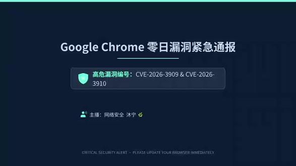 Google Chrome 零日漏洞紧急通报#网络安全 #漏洞 #程序员科普 #google