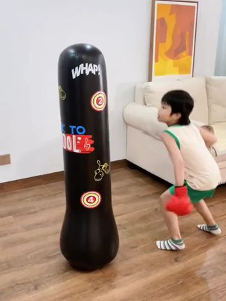 沙袋不倒翁发泄解压沙包成人家用打拳训练器材儿童健身充气拳击柱#沙袋#解压神器#打拳训练#不倒翁沙袋#好物推荐
