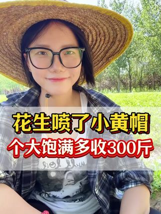 花生喷了小黄帽,个大饱满多收300斤#花生#种花生#花生种植#花生管理#抖音助农