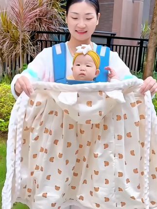 婴儿披风斗篷外出防风连帽保暖披肩夹棉加绒加厚男女宝宝秋冬抱被#斗篷 #外出必备 #保暖又好看 #包被 #超便宜超划算
