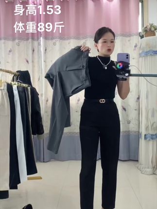#源头实力厂家 #显高显瘦显腿长 职业装西裤 黑色九分裤女裤。
