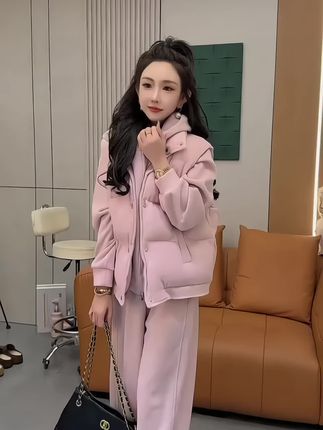 #时尚休闲卫衣三件套 #马甲背心 #卫衣套装两件套 套装