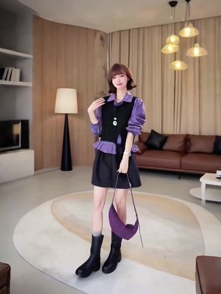 秋季洋气一整套女装2025新款收腰衬衫百搭马甲高腰半身裙三件套潮#早秋穿搭公式来了#如果上班都穿流光高智风 #早秋不费力显贵穿搭#微胖女生怎么穿出早秋氛围感#高个子女生的早秋穿搭