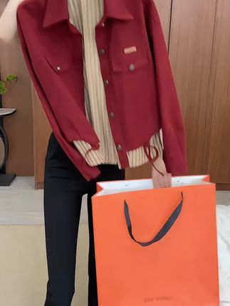 休闲短外套女新款时尚拼接假两件衬衫女士春秋设计感小众上衣#洋气减龄 #宽松版型