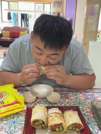 今天早上吃了鸡蛋灌饼