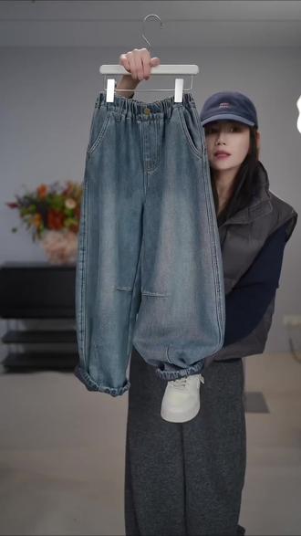 吴小越w1732男童加绒牛仔裤冬款刺绣痞帅男孩冬新款韩版长裤#牛仔裤#儿童牛仔裤#加绒加厚#秋冬新款#萌娃穿搭