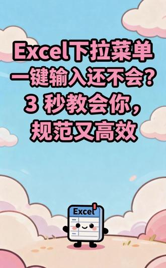 Excel下拉菜单一键输入还不会?3 秒教会你,规范又高效 #excel技巧 #excel办工小技巧 #excel制表 #职场干货 #下拉菜单