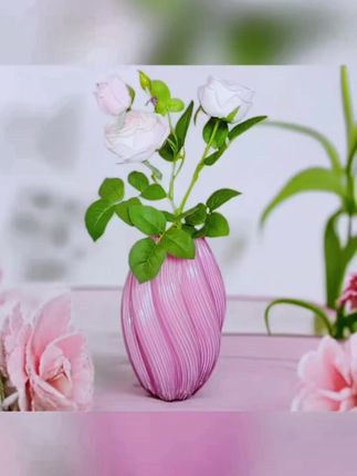 大号简约麦芽糖家居玻璃花瓶大号插花鲜花仿真花器客厅餐桌摆件