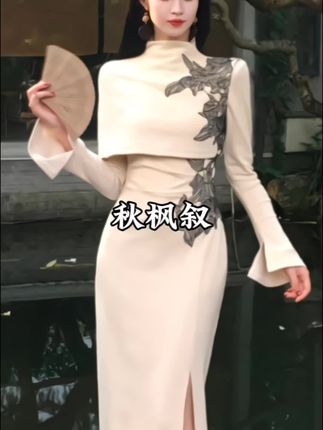 真的巨好看,显身材,弹力大,不挑任何身材,谁穿谁好看#新中式旗袍#国风古韵 #显瘦显高显气质 #秋冬新款 #高级感穿搭