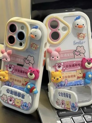公主请暴富支架适用苹果16手机壳iPhone15小米14vivoppo华为p70套#手机壳支架 #手机壳 #时尚手机壳 #创意手机壳