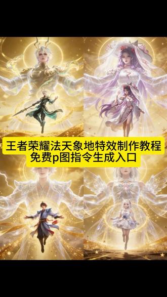 王者荣耀人物法天象地特效制作教程,ai加冕金光特效,金光法天象地ai制作教程#豆包ai #豆包出大片有两把刷子 #ai加冕金光特效 #金色传说 #流光特效