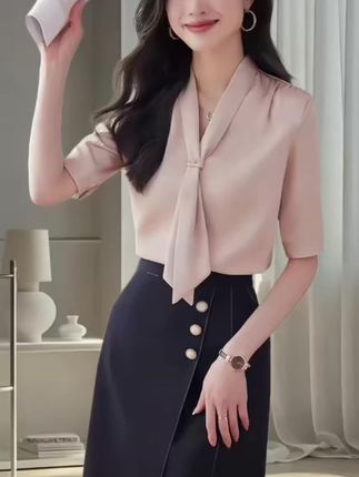 高端气质雪纺职业衬衫,#高级感穿搭 #穿出女人的时尚魅力 #职业装穿搭 #简单穿搭穿出自信穿出美丽 #气质女神范儿