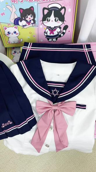 88星落绀海水手服!好看经典不过时 #夏日jk水手服推荐#星落绀海#萌小喵原创jk#水手服#jk甜妹穿搭