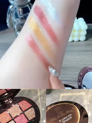 这盘眼影也太美了吧!✨ 每个颜色都blingbling的,上眼超显色,日常约会都能轻松驾驭!而且价格超级亲民,学生党也能闭眼入!#平价彩妆 #眼影盘