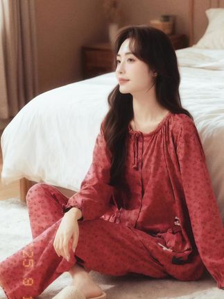 姐妹们赶紧去抢这个全棉的睡衣套装,它不仅舒适透气,而且还不起球、不褪色,摸起来也是柔软亲肤,日常家居和休闲外出都非常方便。趁现在还有库存,喜欢的朋友千万不要错过了!#舒适家居服 #睡衣外穿 #睡衣家居服 #在家也要美美哒 #宅家睡衣秀