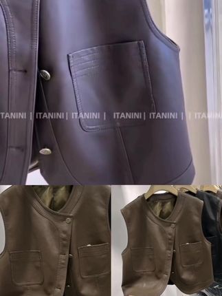 pu皮马甲女短款2025春秋新款韩系穿搭机车服无袖背心马夹外套上衣#时尚气质穿搭 #皮衣外套搭配