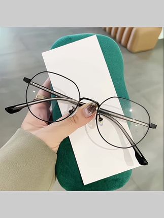 #眼镜 韩系超轻黑色眼镜近视可配度数女方圆脸金丝圆框素颜眼睛框镜架#韩版眼镜 #素颜眼镜 #黑框眼镜 #眼镜推荐