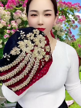 【惊爆价!】新款凤尾绣花遮白发包帽时尚百搭蕾丝女款巾帽妈妈帽#包头帽 #遮白发 #整理碎发 #妈妈帽 #遮盖白发