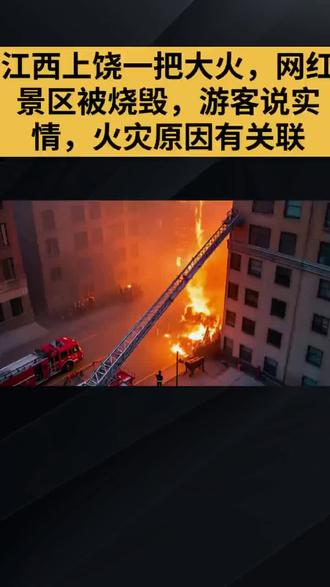 江西上饶一把大火,网红景区被烧毁,游客说实情,火灾原因有关联