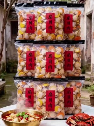 当季新货扇贝肉 谁懂啊!这口扇贝肉直接鲜到灵魂里!  开袋免洗免吐沙,厚实肉质咬下去满是鲜汁儿! 清蒸鲜得直咂嘴,蒜蓉烤完香味能飘半条街,随便折腾都不翻车,厨房小白也能轻松拿捏海鲜大餐~ 重点是性价比绝了,囤一次够吃大半月,嘴馋时来上一盘,幸福感直接爆棚!#海鲜美食 #扇贝肉 #海鲜水产 #吃货的快乐 #快来一起尝个鲜@抖音美食推荐官 @图文带货帮扶中心 @抖加🔥上热门🔥dou+🔥热点宝