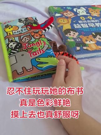 偷偷玩玩她的布书#益智早教 #0-3岁儿童启蒙早教 #布书 #玩具 #认识颜色