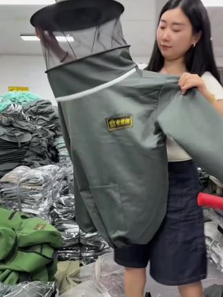 防蜂服蜜蜂防护服防蛰透气养蜂蜂衣 双圈透气防蜂帽半身养蜂服#防蜂服 #蜜蜂防护服 #蜂衣 #养蜂服