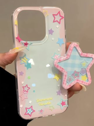 韩系ins风多巴胺星星格纹摇摇乐~少女心满#也太可爱了吧 #手机壳 #我又心动了 #仙女必备 #超喜欢