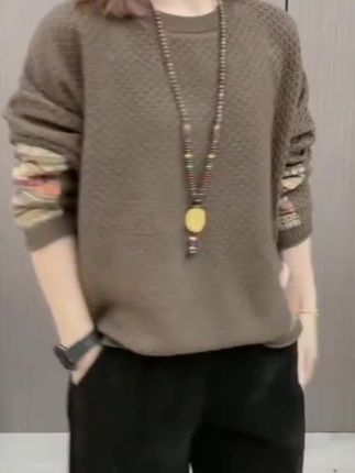 2025春秋季新款毛针织衫女装毛衣外套大码长袖洋气减龄慵懒风上衣#时尚针织衫#毛衣外套#百搭针织衫#显瘦针织衫#针织衫上衣