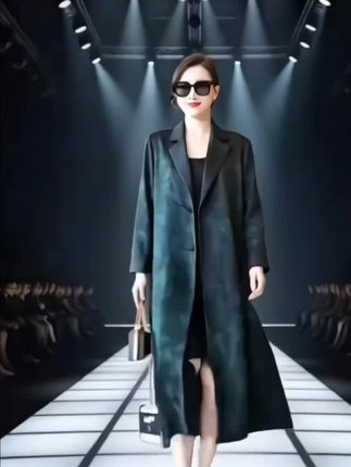 979高端复古大码长款风衣外搭春夏时尚气质宽松显瘦过膝外套大衣#引领时尚潮流 #穿出你的时尚你的感觉 #穿出自信穿出美丽 #时尚气质穿搭 #气质女神穿搭