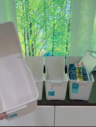 厨房的锅具 菜板 碗盘 干货 手套 抹布 清洁用品各种杂物收纳,就用这个收纳盒,很大很能装,而且分类收纳更整洁,找东西更方便!#禧天龙#收纳盒