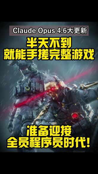 claude新更新加速全民程序员时代到来 Opus4.6发布不到12小时,就有极客们手搓了各种成熟可玩的游戏、3D建模和网站,大模型的进化已经到了让人措手不及的程度了。
#人工智能 #claude #游戏 #3D #agent