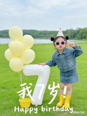 好看的宝宝生日照豆包教程来啦!真是太好看啦!#豆包ai #豆包出大片有两把刷子#氛围感照片 #分享一下自家萌宝的写真 #骗你生女儿
