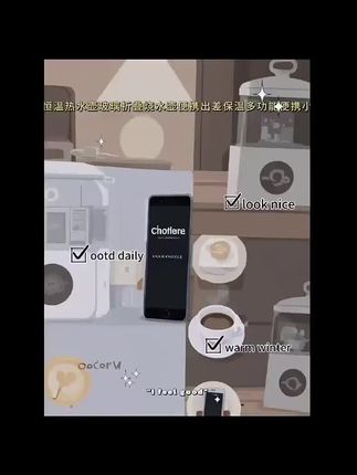 兮滋滋恒温热水壶玻璃折叠烧水壶便携出差保温多功能便携小型神器