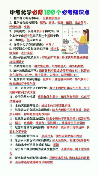 中考化学100个必考知识点!初中化学知识点多且杂,孩子学得痛苦还记不牢固,这本初中化学思维导图,把繁杂知识点系统梳理,重点难点一目了然,孩子复习效率翻倍!#初中学习资料 #学霸秘籍 #学习教辅 #家长必读 #思维导图
