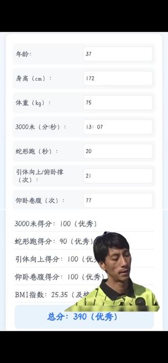 阶段性考核成果,继续加油😀😀 #体测评分表 #战绩表 #精神值恢复技巧