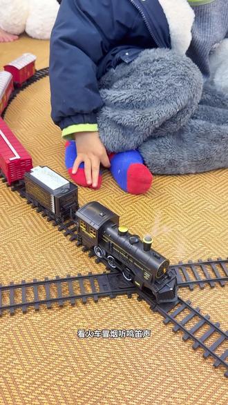 电动蒸汽火车模型玩具#玩具火车轨道车 #玩具火车 #轨道车 #火车模型 #礼物