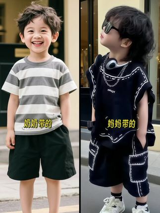 救命!被儿子这套无袖涂鸦短裤套装帅到了~ 家人们谁懂啊!!给儿子入的这套2025夏季套装,直接帅出新高度✨! 个性涂鸦无袖T恤超有态度,搭配同款短裤,整套潮到爆! #男童穿搭 #潮酷男孩 #潮童必备 #人类幼崽又奶又酷穿搭 #每日童装穿搭分享 @抖加🔥上热门🔥dou+🔥热点宝