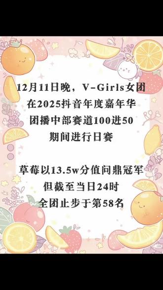 恭喜@草莓大王🍓 问鼎冠军!2025.12.11日赛夸夸榜、谢榜录屏来了!