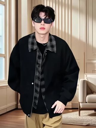 这一款男生假两件夹克男2025秋冬美拉德穿搭棒球服外套真不错,太帅了#外套 #格子衬衫 #外套穿搭 #上衣穿搭 @抖加🔥上热门🔥dou+🔥热点宝 @抖加小助理