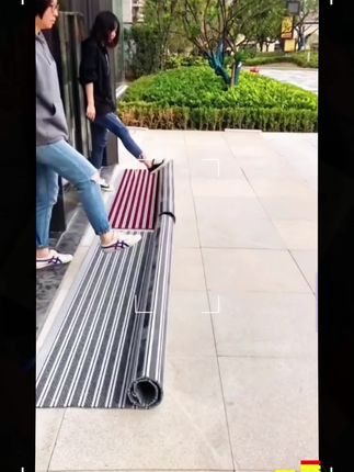 BITOR/必拓进门入口铝合金平铺式可卷地毯大门口地垫除尘脚垫耐脏#地垫门垫 #地垫地毯 #地垫