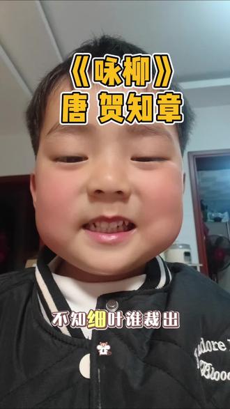 大宝偷拿我的手机,给自己录了这么一段视频,刚学的古诗,连上厕所都在念😂😂#咏柳 #古诗词学习 #学前启蒙#育儿 #儿童诗词朗读